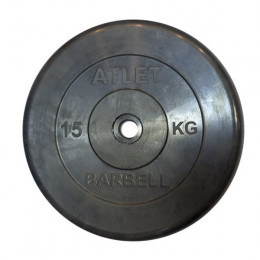 Диск обрезиненный BARBELL ATLET 15 кг / диаметр 26 мм
